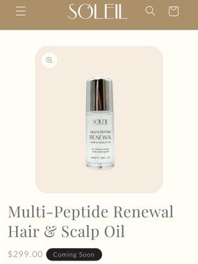 Soleil Multi-Peptide Renewal Hair & Scalp Oil